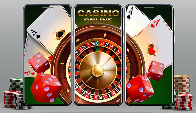 Roulette with aces in background